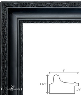 Adela Vintage Black Ornate Wood Gallery Picture Frame - West Frames