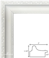 Adela White Ornate Wood Gallery Picture Frame - West Frames
