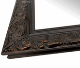 Bella French Ornate Embossed Antique Bronze Framed Wall Mirror - West Frames