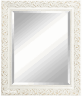 Bella French Ornate Embossed Framed Wall Mirror Antique White - West Frames