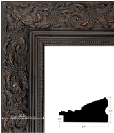 Bella French Ornate Embossed Wood Picture Frame Antique Bronze - West Frames
