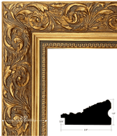 Bella French Ornate Embossed Wood Picture Frame Antique Gold - West Frames