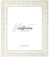Bella French Ornate Embossed Wood Picture Frame Antique White - West Frames