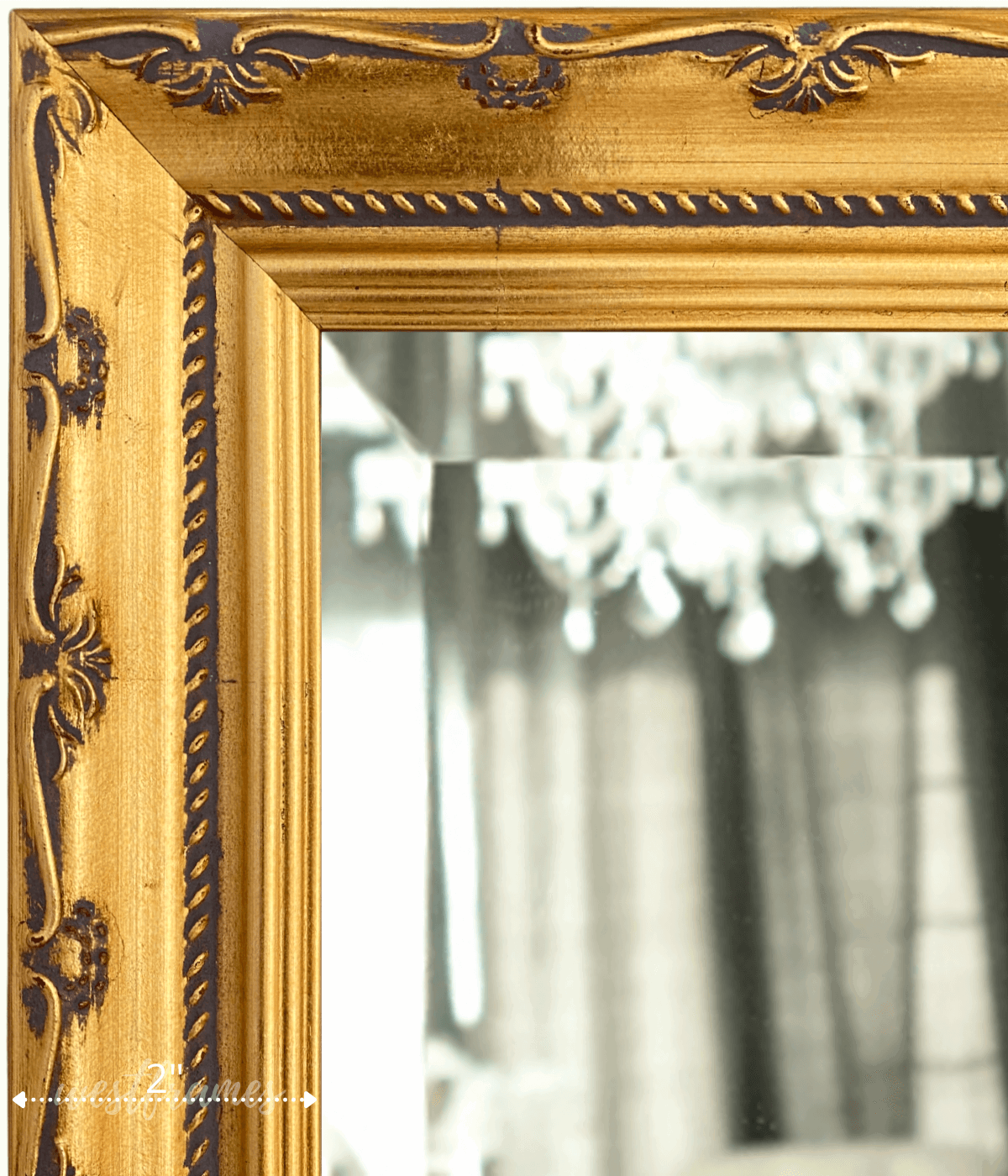 Camilla French Ornate Antique Gold Patina Finish Wood Framed Wall Mirror - West Frames