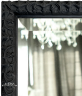 Countess Gothic Black Ornate Vintage Victorian Framed Wall Mirror - West Frames