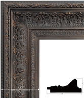 Elegance French Ornate Embossed Wood Picture Frame Antique Dark Bronze - West Frames
