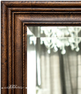 Farmhouse Distressed Rustic Pecan Wood Framed Wall Wood Mirror - West Frames