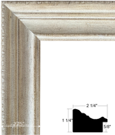 Farmhouse Rustic Natural Ivory Wood Wall Picture Frame 2.25 Inch Wide - West Frames