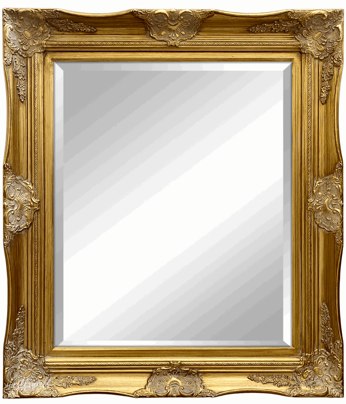 Georgiana Antique Gold Leaf French Ornate Baroque Framed Wall Mirror - West Frames