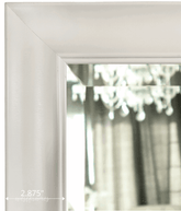 Hugo Modern Contemporary Decorative Scoop Framed Wall Mirror White Finish - West Frames