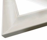 Hugo Modern Contemporary Decorative Scoop Framed Wall Mirror White Finish - West Frames