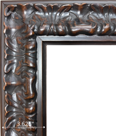 Isabella Vintage Walnut Brown Wood Baroque Ornate 3.625 Inch Wide Picture Frame - West Frames