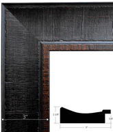 Lodge Rustic Distressed Picture Frame Dark Espresso Walnut - West Frames