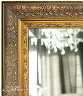 Majesty French Ornate Embossed Framed Wall Mirror Antique Gold Finish - West Frames