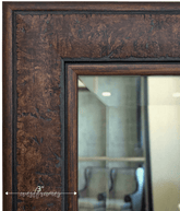 Marcello Rustic Distressed Framed Wall Mirror Walnut Brown 3" Wide - West Frames