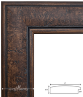 Marcello Rustic Distressed Walnut Brown Wall Picture Frame - West Frames