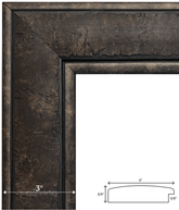Marcello Rustic Distressed Dark Charcoal Brown Wall Picture Frame