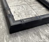 Modern Bamboo Black Brown Patina Finish Wood Picture Frame - West Frames