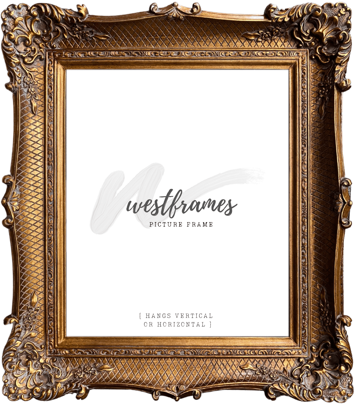 Napoleon French Baroque Rococo Ornate Wood Wall Picture Frame Antique Dark Gold - West Frames