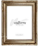 Paris French Ornate Antique Silver Gold Leaf Baroque Wood Picture Frame - West Frames