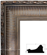 Vera Museum Gallery Ornate Beaded Antique Copper Brown Picture Frame - West Frames