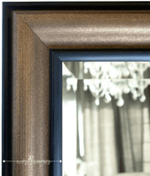 Vienna Rustic Vintage Gold Black Trim Finish Traditional Style Wood Framed Wall Mirror - West Frames