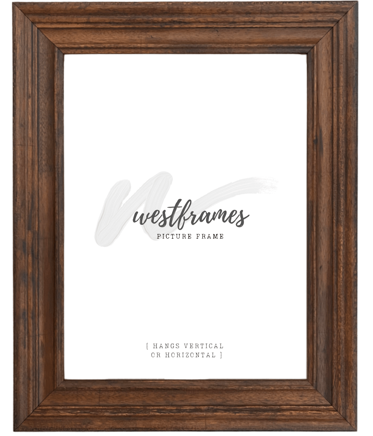 Farmhouse Distressed Rustic Picture Frame Natural Wood Pecan 2.25" Wide - West Frames