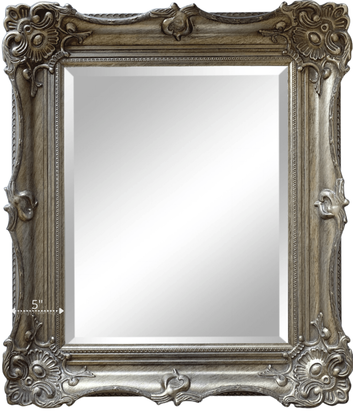 Silver Antique Ornate Mirror