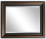 Vienna Rustic Vintage Bronze Black Trim Finish Traditional Style Wood Framed Wall Mirror 3" - West Frames