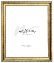 Adela Antique Gold Leaf Patina Ornate Wood Picture Frame - West Frames