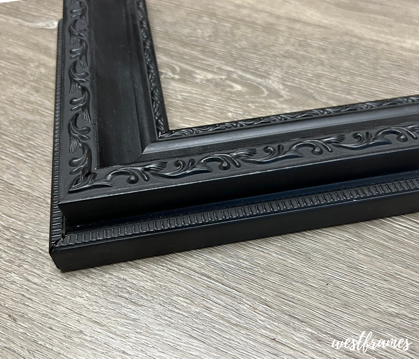 Adela Vintage Black Ornate Wood Gallery Picture Frame - West Frames