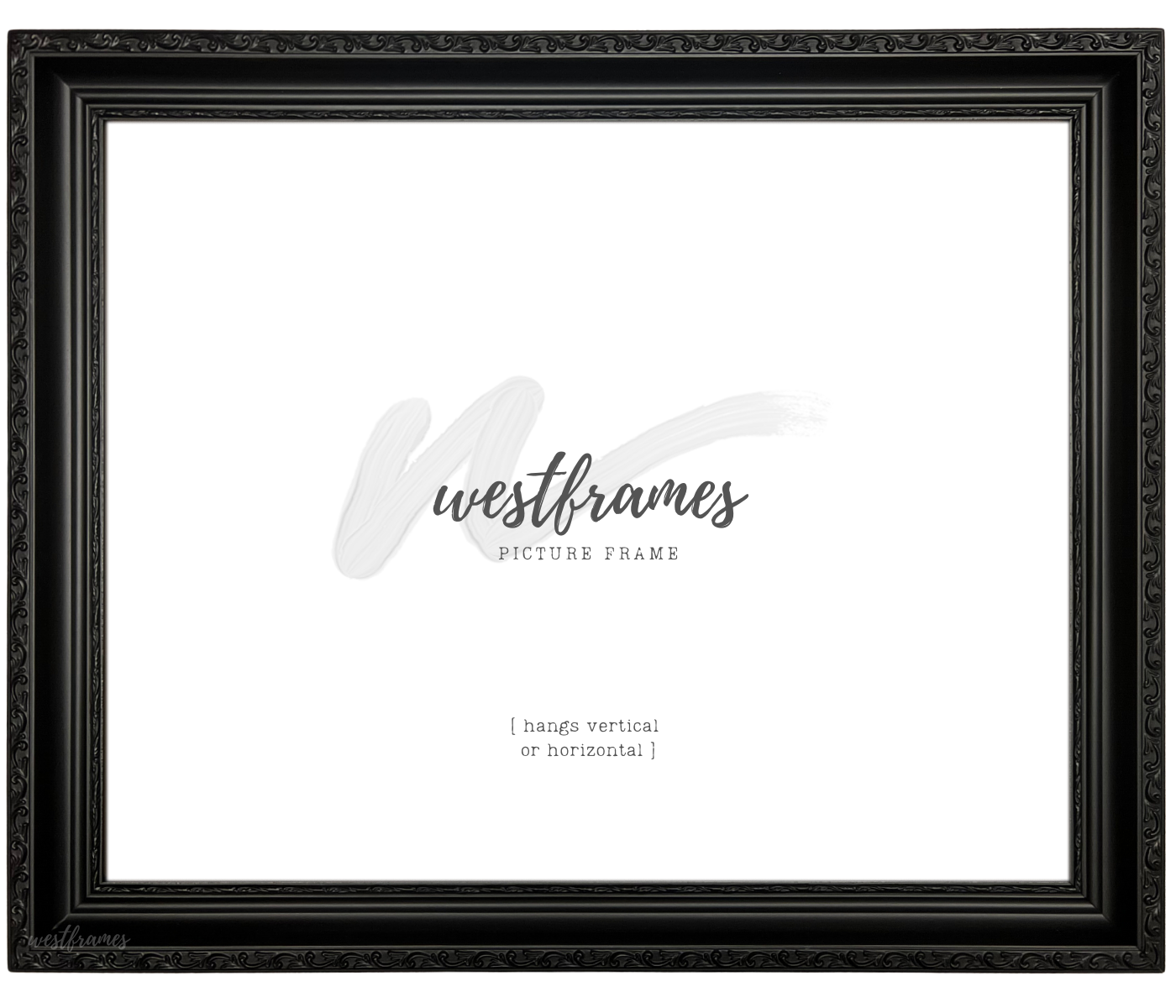 Adela Vintage Black Ornate Wood Gallery Picture Frame - West Frames