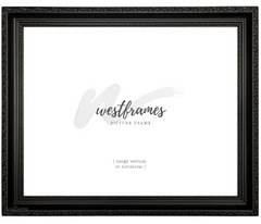 Adela Vintage Black Ornate Wood Gallery Picture Frame - West Frames