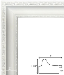 Adela White Ornate Wood Gallery Picture Frame - West Frames