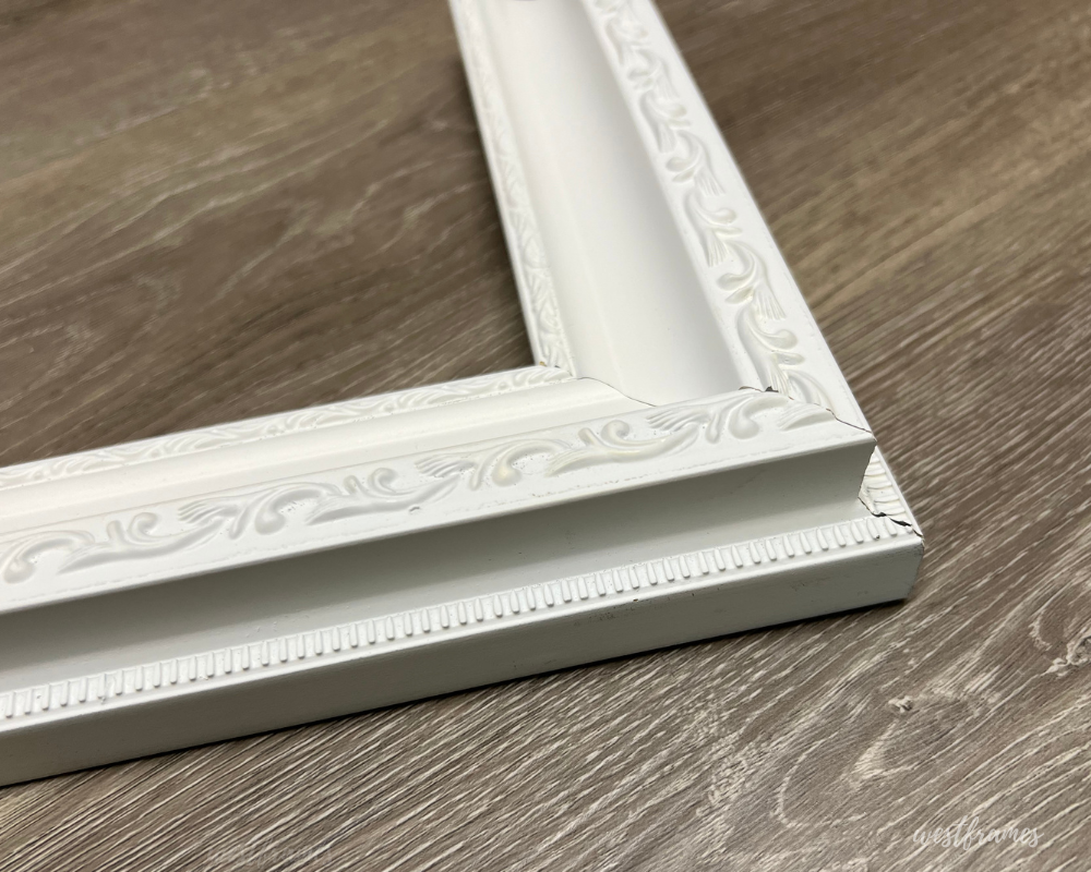 Adela White Ornate Wood Gallery Picture Frame - West Frames