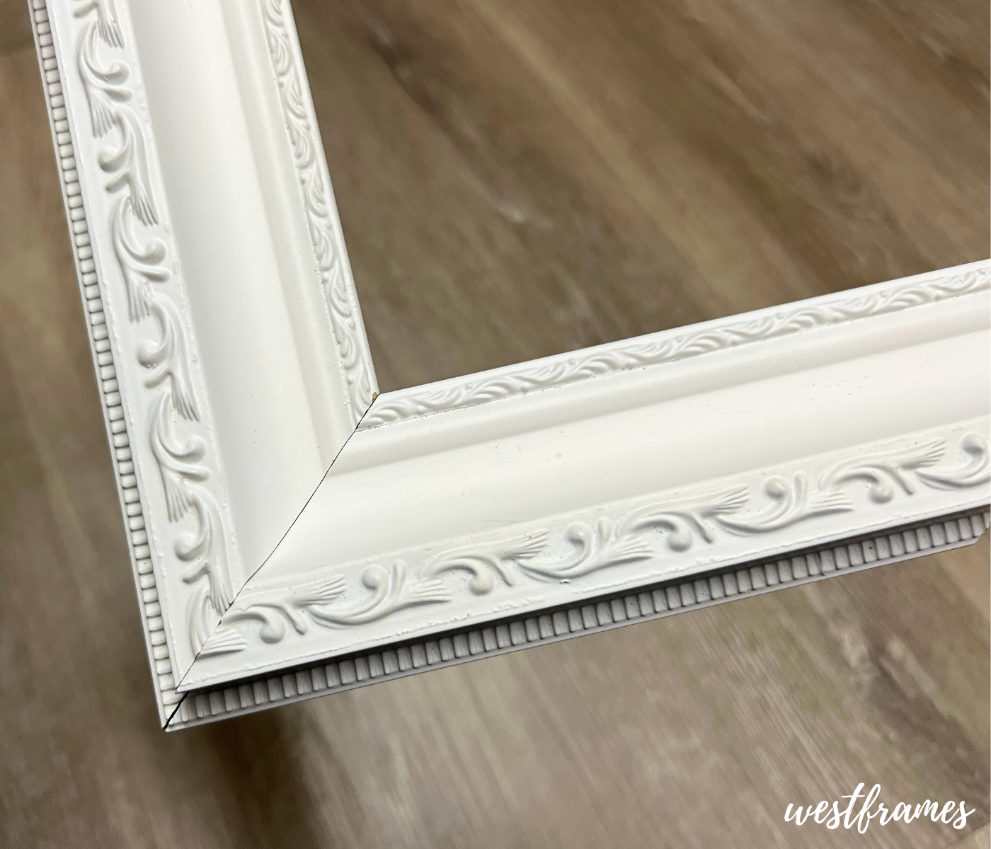 Adela White Ornate Wood Gallery Picture Frame - West Frames