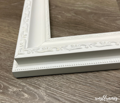 Adela White Ornate Wood Gallery Picture Frame - West Frames