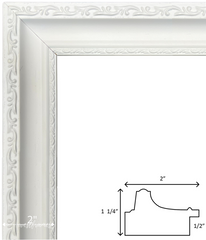 Adela White Ornate Wood Gallery Picture Frame