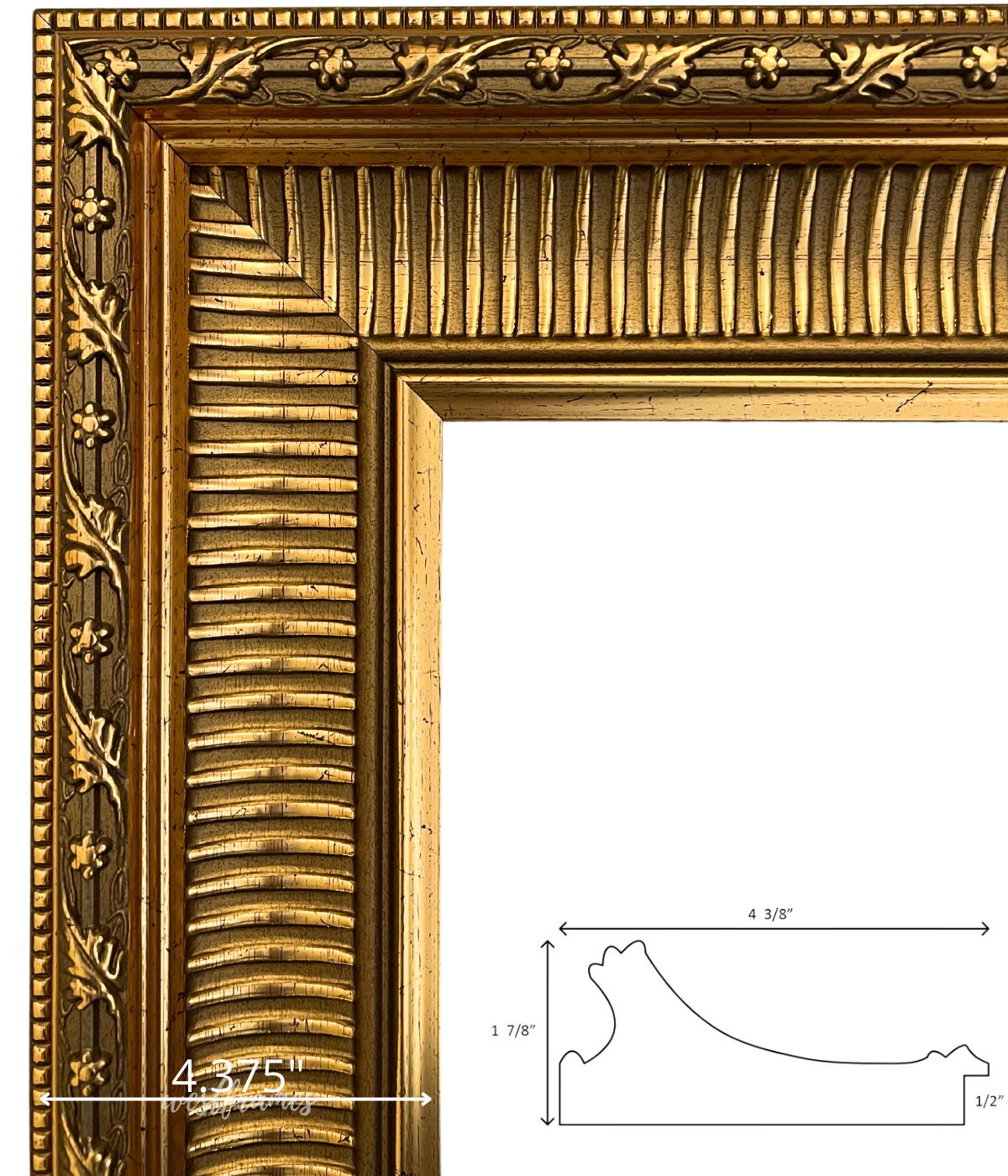 Baroness Ornate Antique Gold Rococo Victorian Picture Frame - West Frames