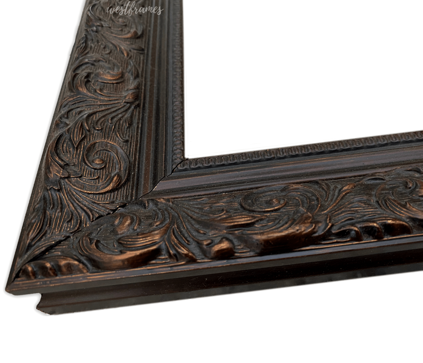 Bella French Ornate Embossed Wood Picture Frame Antique Bronze - West Frames