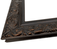 Bella French Ornate Embossed Wood Picture Frame Antique Bronze - West Frames