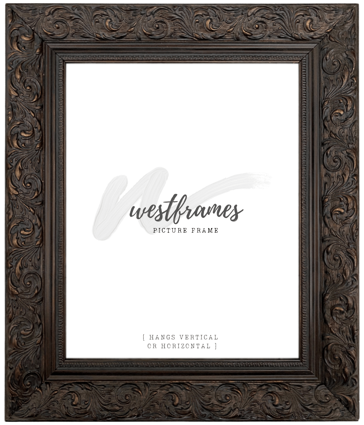 Bella French Ornate Embossed Wood Picture Frame Antique Bronze - West Frames