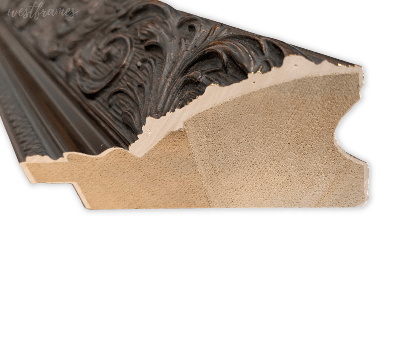 Bella French Ornate Embossed Wood Picture Frame Antique Bronze - West Frames