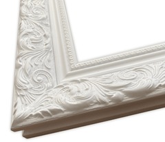 Bella French Ornate Embossed Wood Wall Picture Frame Shabby White - West Frames