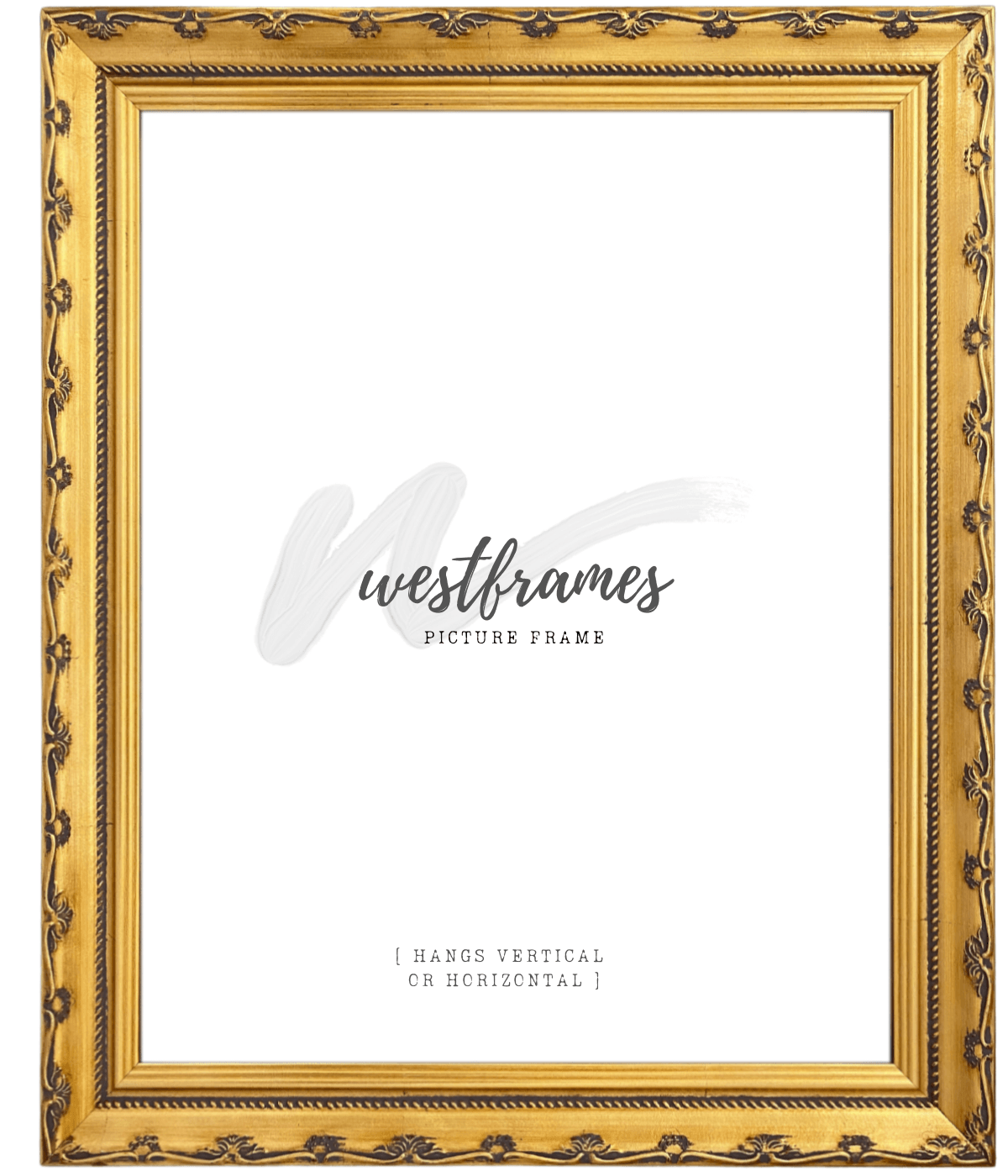 Camilla French Ornate Antique Gold Patina Finish Wood Picture Frame - West Frames