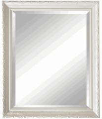 Camilla French Ornate Shabby White Wood Framed Wall Mirror - West Frames