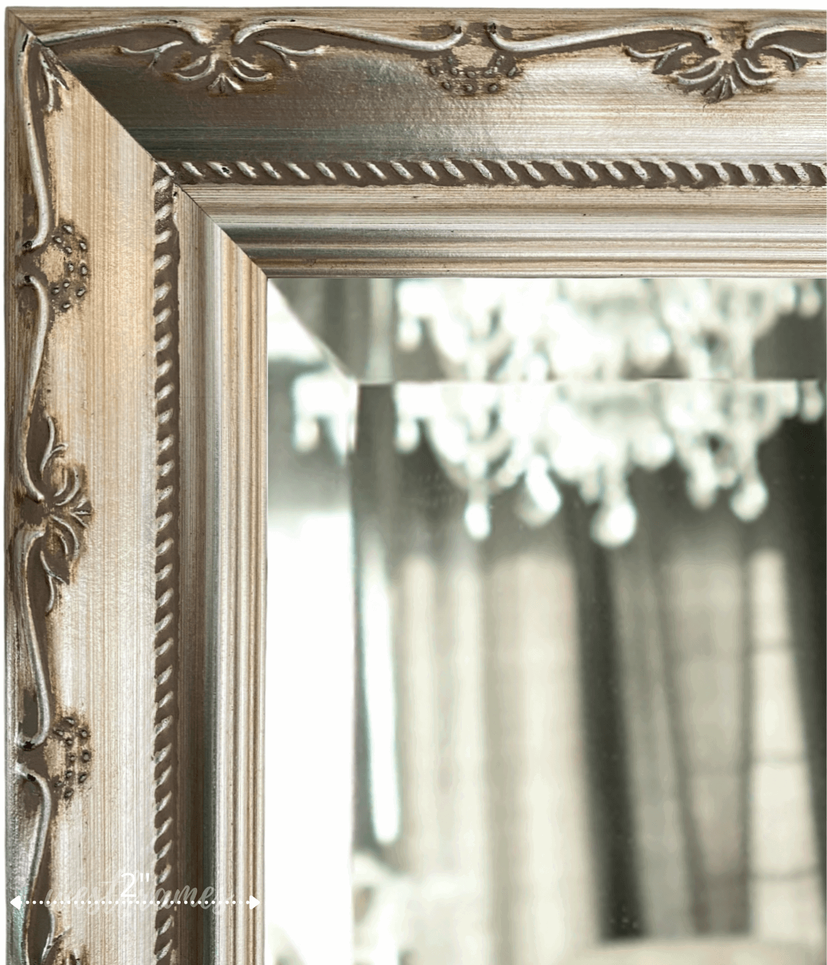 Camilla French Ornate Wood Framed Leaner Floor Mirror - West Frames