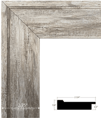 Cora Farmhouse Distressed Natural Ivory Silver Metallic Picture Frame - West Frames