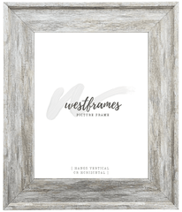 Cora Farmhouse Distressed Natural Ivory Silver Metallic Picture Frame - West Frames