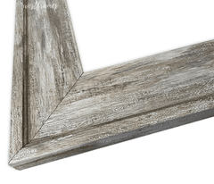 Cora Farmhouse Distressed Natural Ivory Silver Metallic Picture Frame - West Frames